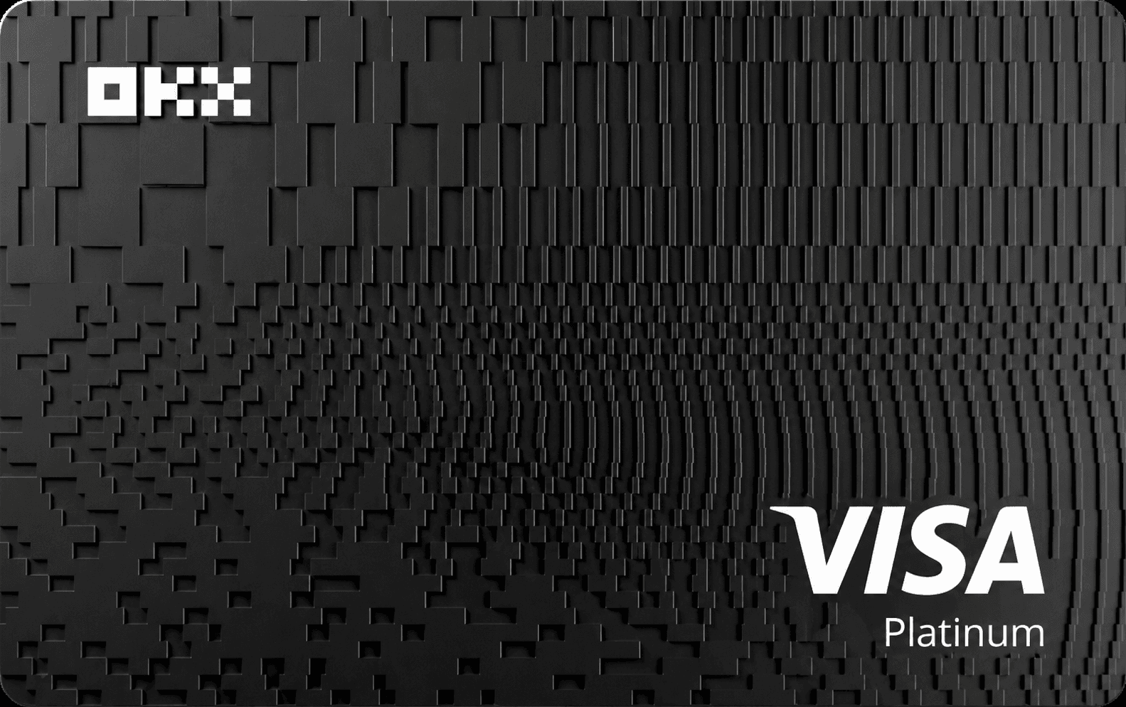 Black OKX Visa Platinum virtual card front